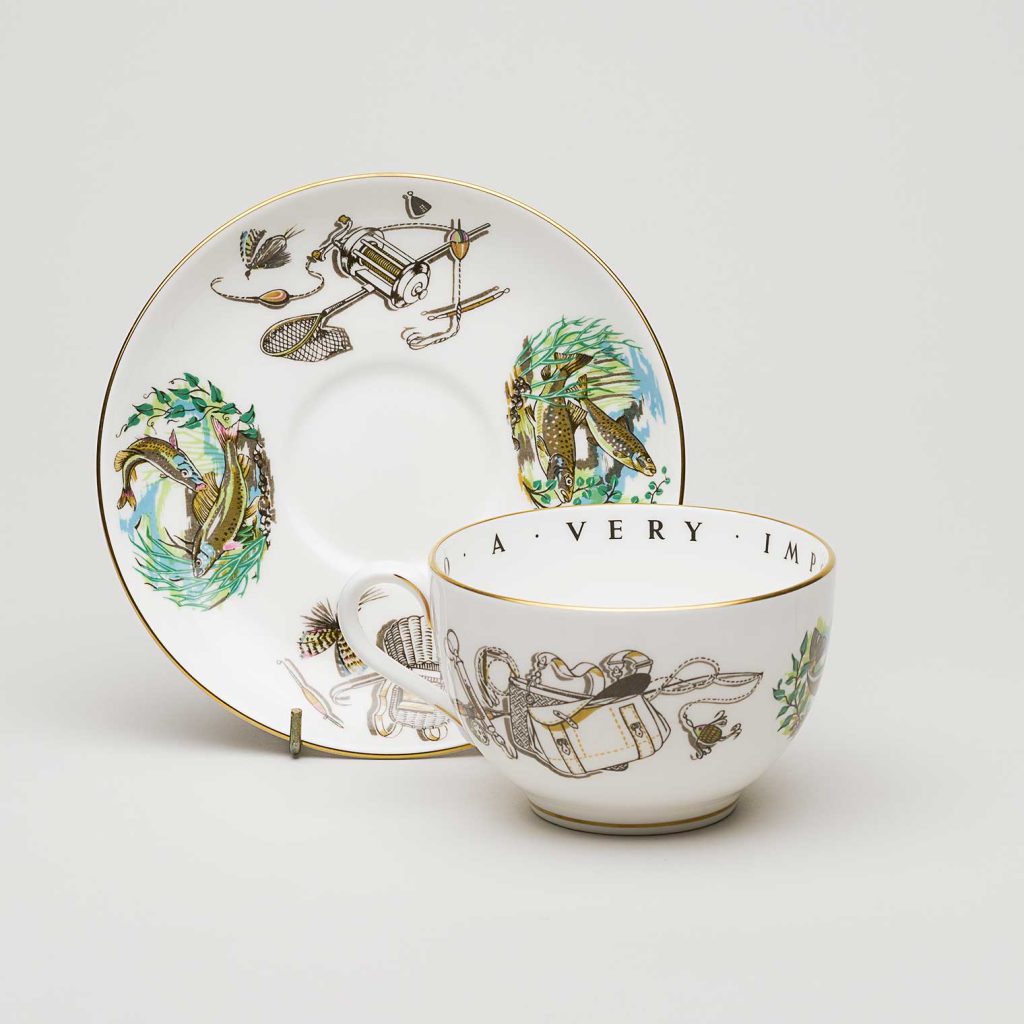 Large tea cup and saucer Museum of Royal Worcester