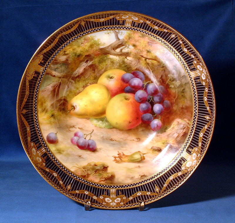 royal worcester painted fruit miniature tea set