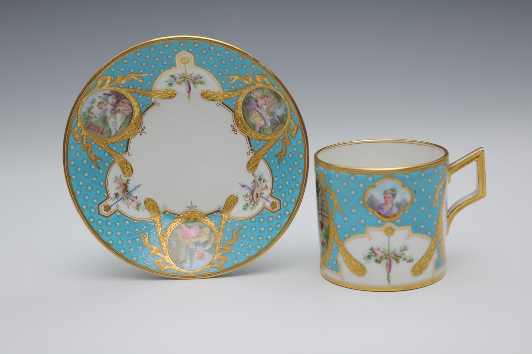 Sèvres Style Cup & saucer Museum of Royal Worcester