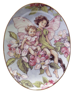 Oval Wall Plate – Apple Blossom Fairy