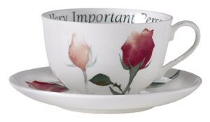 Very Important Person Rose Cup and Saucer